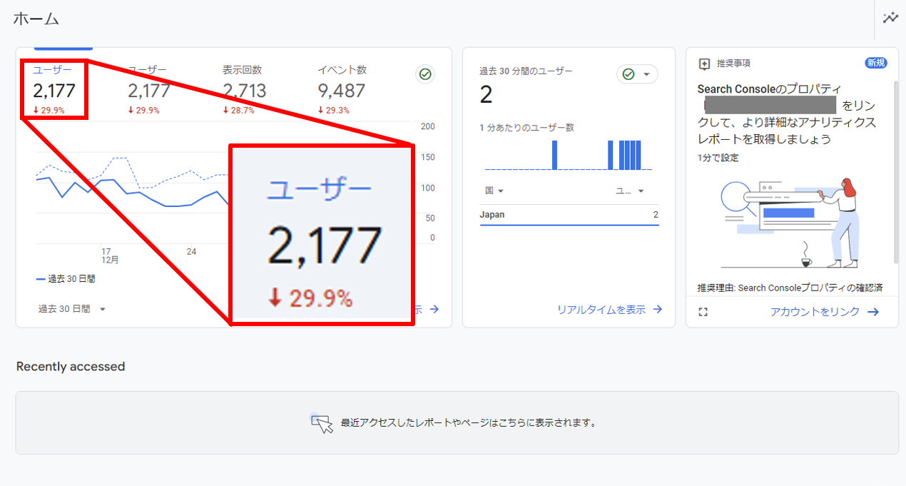 サイト全体のユーザー数