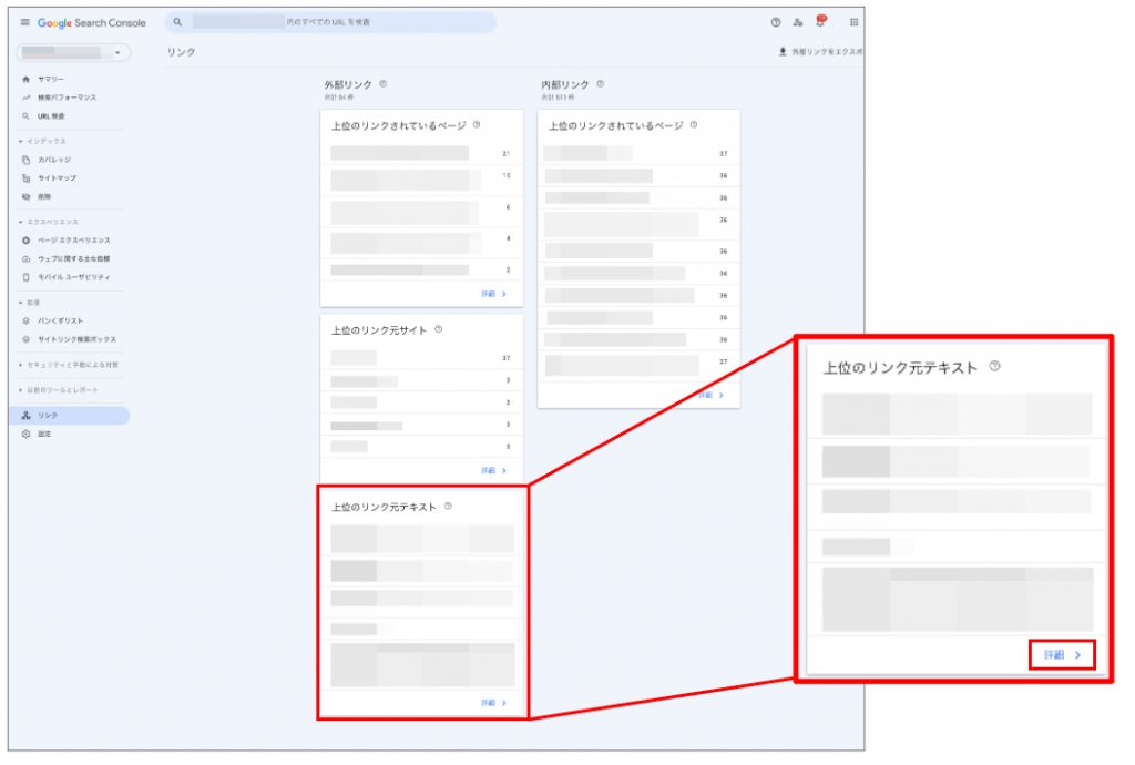 上位のリンク元テキスト