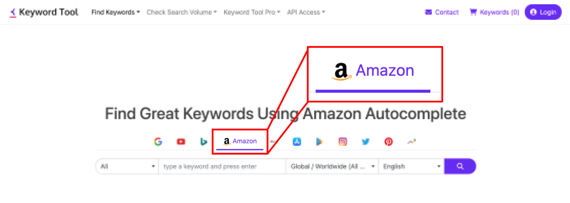 「Amazon 」を選択